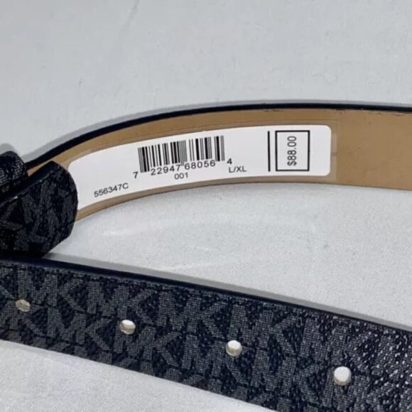 Michael Kors Belt Bag Black & Dark Gray Logo Fanny Pack L/XL NWT - Picture 4 of 13
